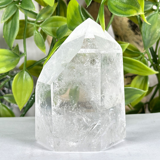 Natural Clear Quartz Crystal Point Tower - Gem Avenue