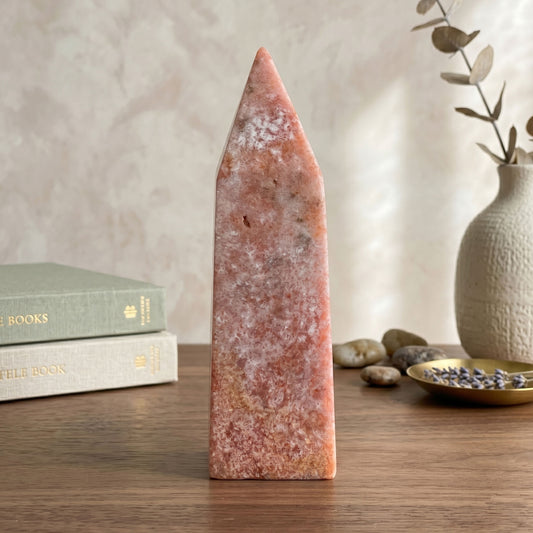 Pink Amethyst Point from Brazil Natural Polished Crystal Tower for Meditation & Energy - RPO541