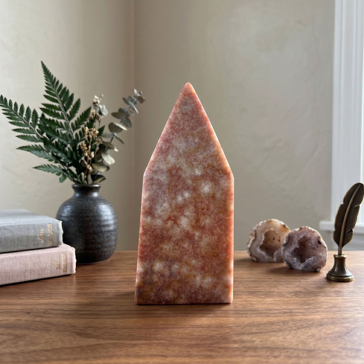 Pink Amethyst Crystal Tower 5" Polished Point Brazil Natural Healing Display Specimen