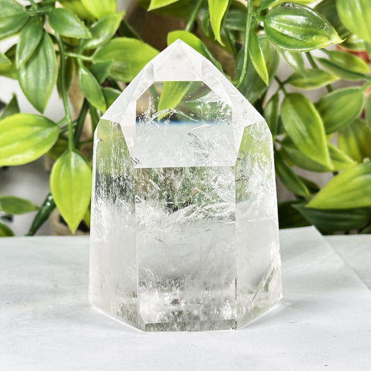 Natural Clear Quartz Tower Brazilian Polished Crystal Point - RPO546