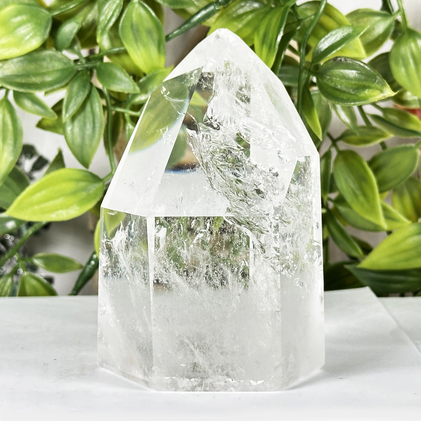 Brazil Clear Quartz Crystal Point Polished Tower Natural Healing Stone - RPO549