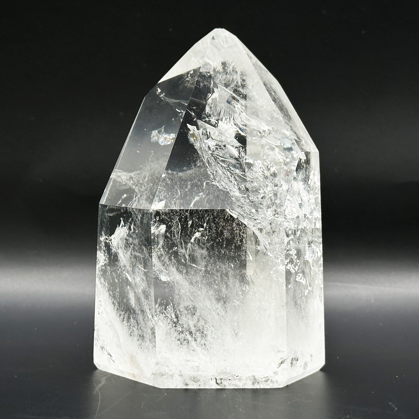 Brazil Clear Quartz Crystal Point Polished Tower Natural Healing Stone - RPO549