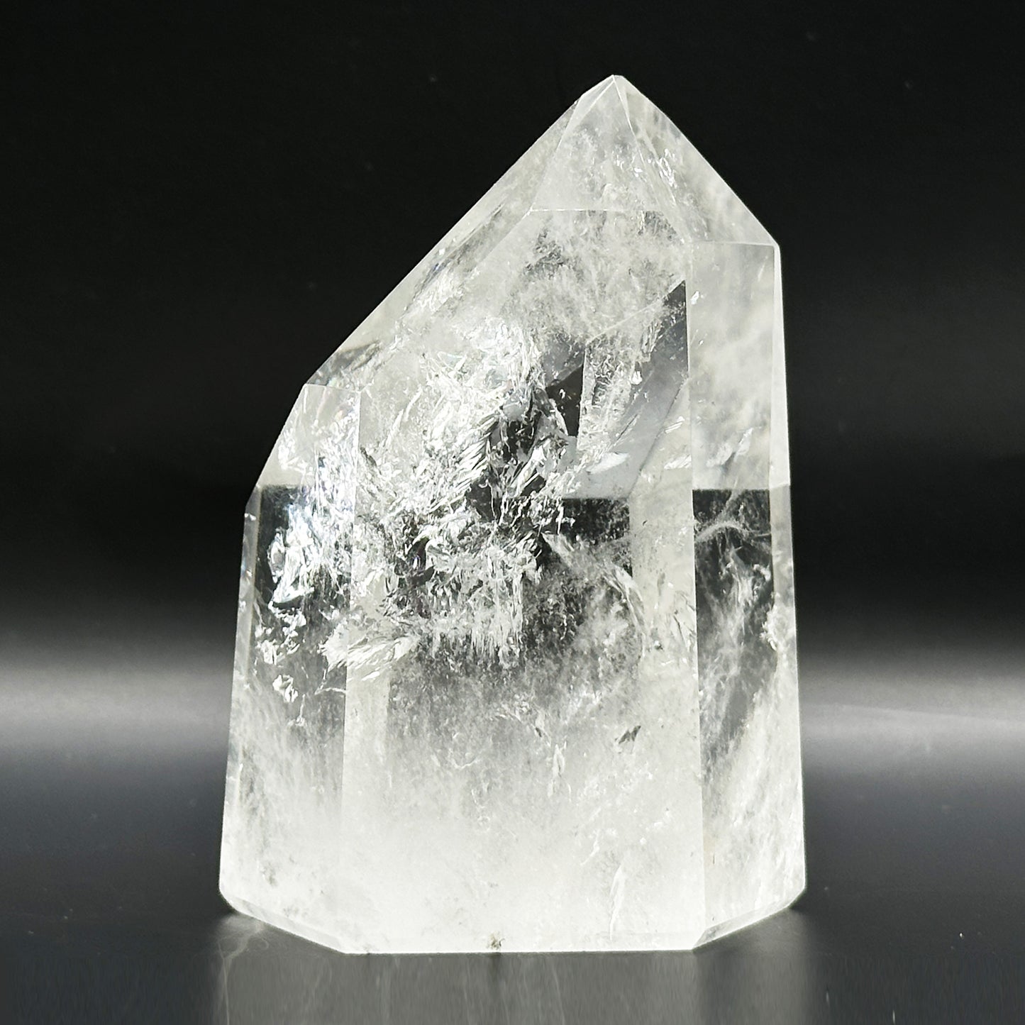 Brazil Clear Quartz Crystal Point Polished Tower Natural Healing Stone - RPO549