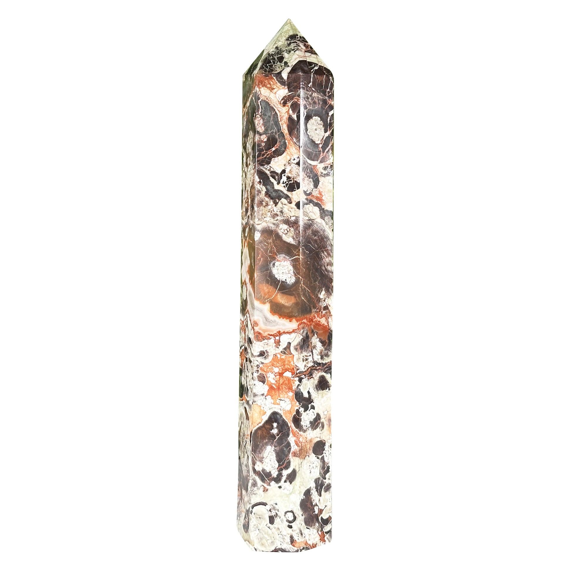 Natural Money Agate Crystal Obelisk Tower - Gem Avenue Retail