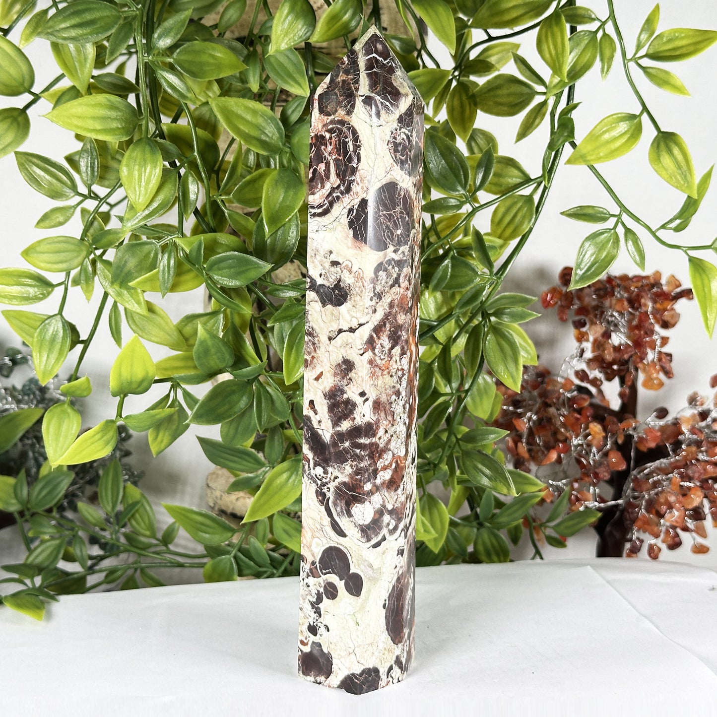 Natural Money Agate Crystal Obelisk Tower - Gem Avenue Retail