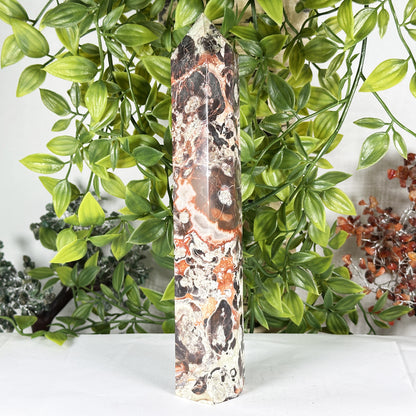Natural Money Agate Crystal Obelisk Tower - Gem Avenue Retail