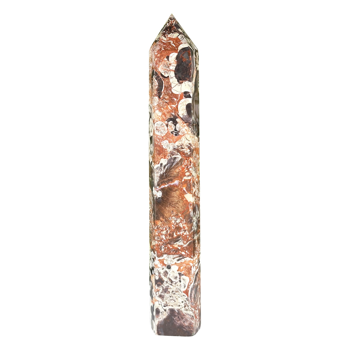 Natural Money Agate Crystal Obelisk Tower  - Gem Avenue Retail