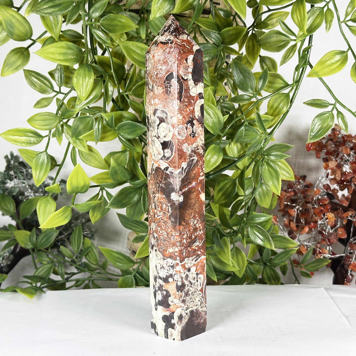 Natural Money Agate Crystal Obelisk Tower  - Gem Avenue Retail