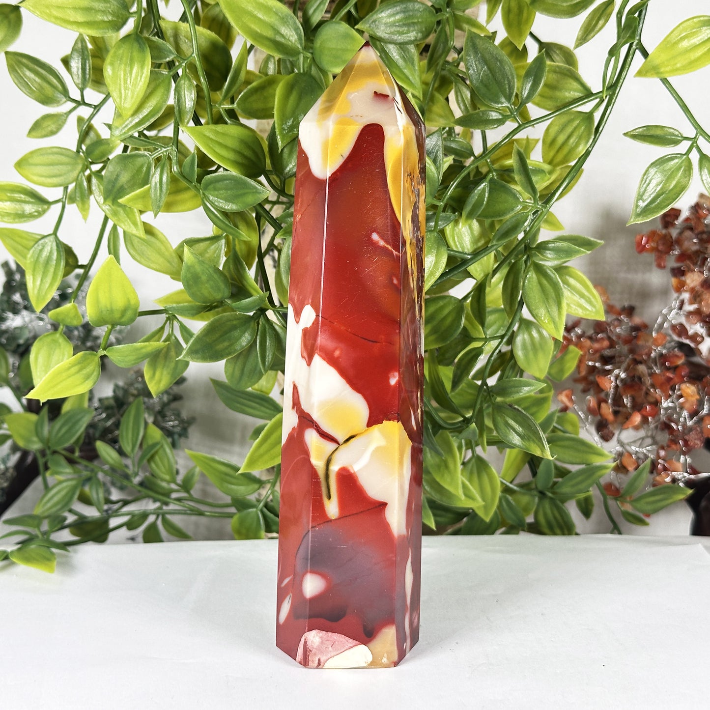 Natural Mookaite Crystal Obelisk Tower - Gem Avenue Retail