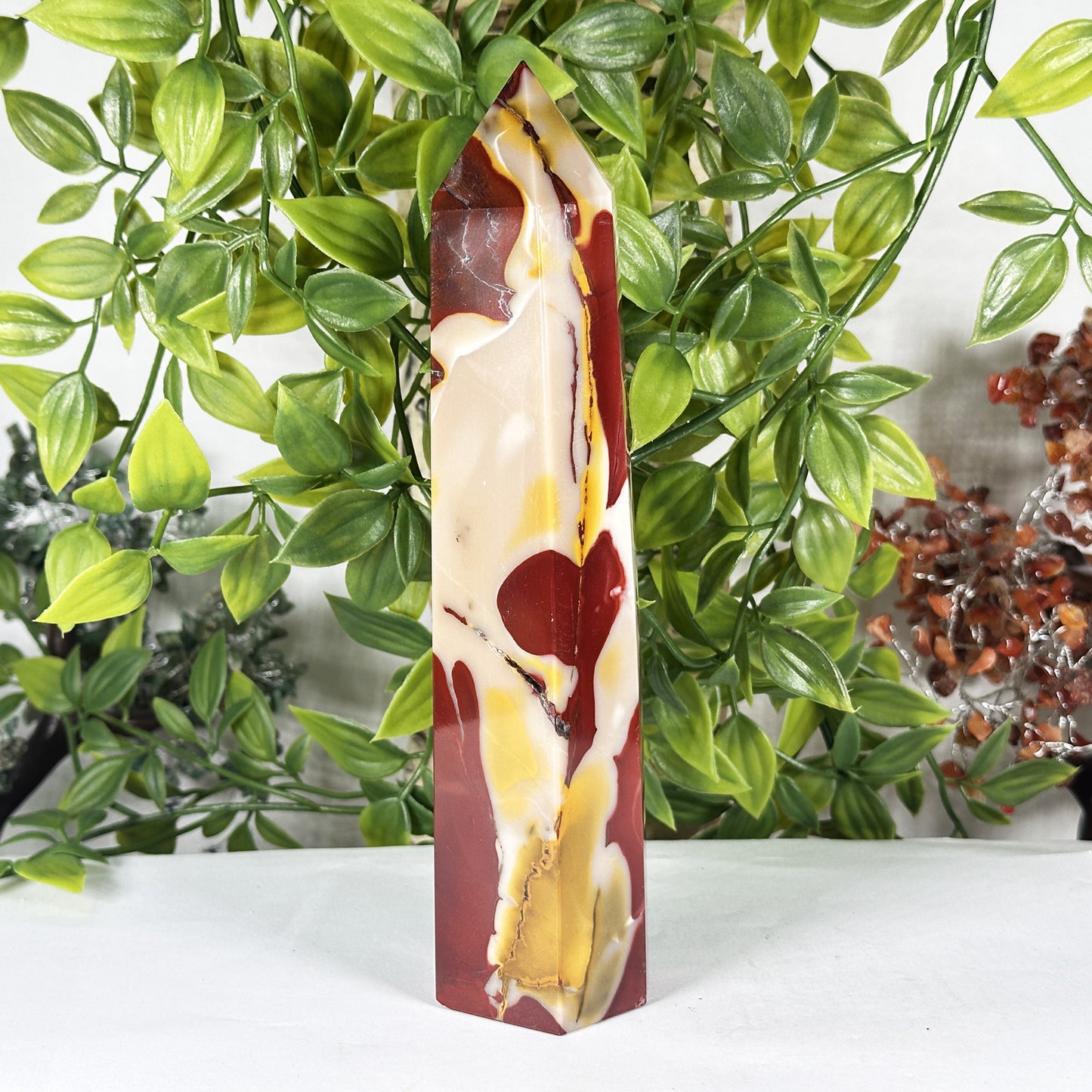 Natural Mookaite Crystal Obelisk Tower - Gem Avenue Retail