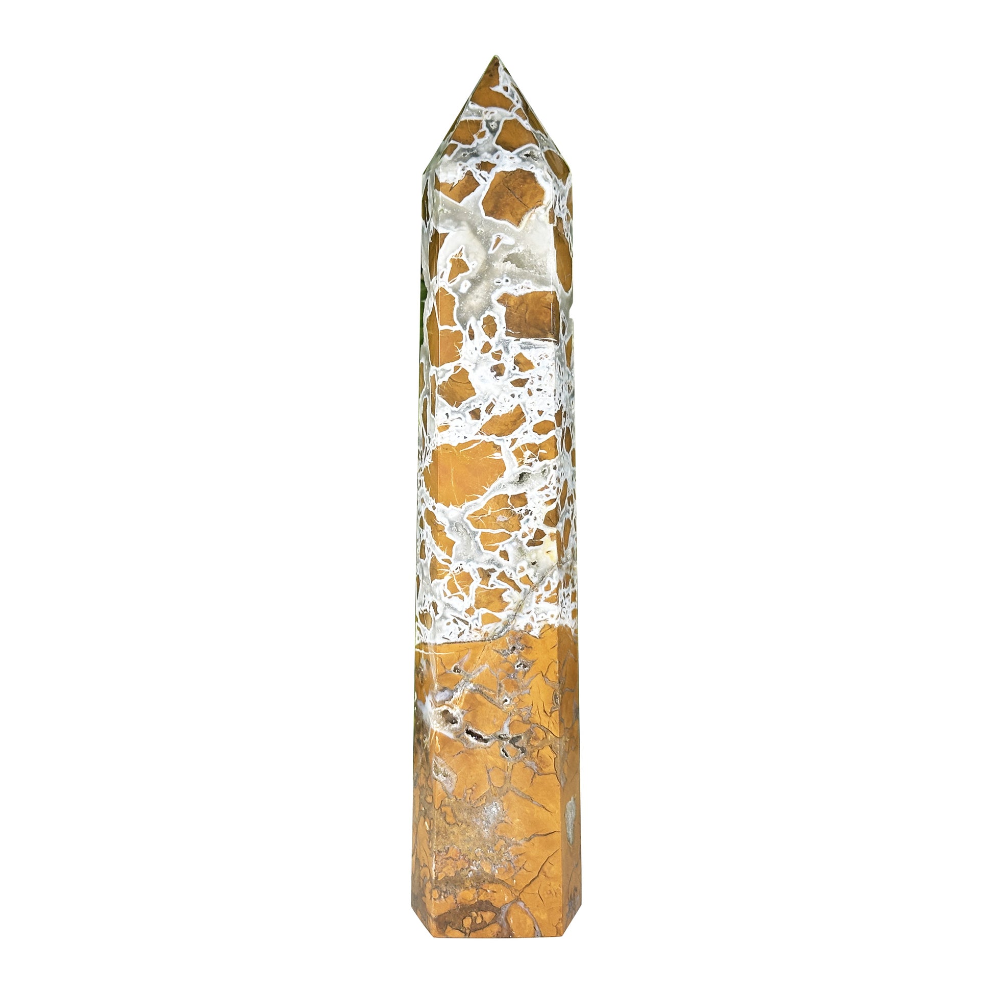 Natural Sea Jasper Crystal Tower - Gem Avenue Retail