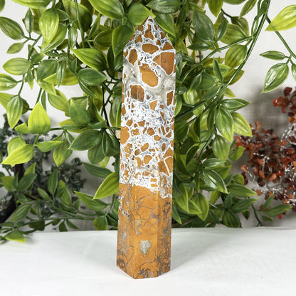 Natural Sea Jasper Crystal Tower - Gem Avenue Retail