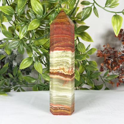 Natural Green Onyx Crystal Obelisk Tower - Gem Avenue Retail