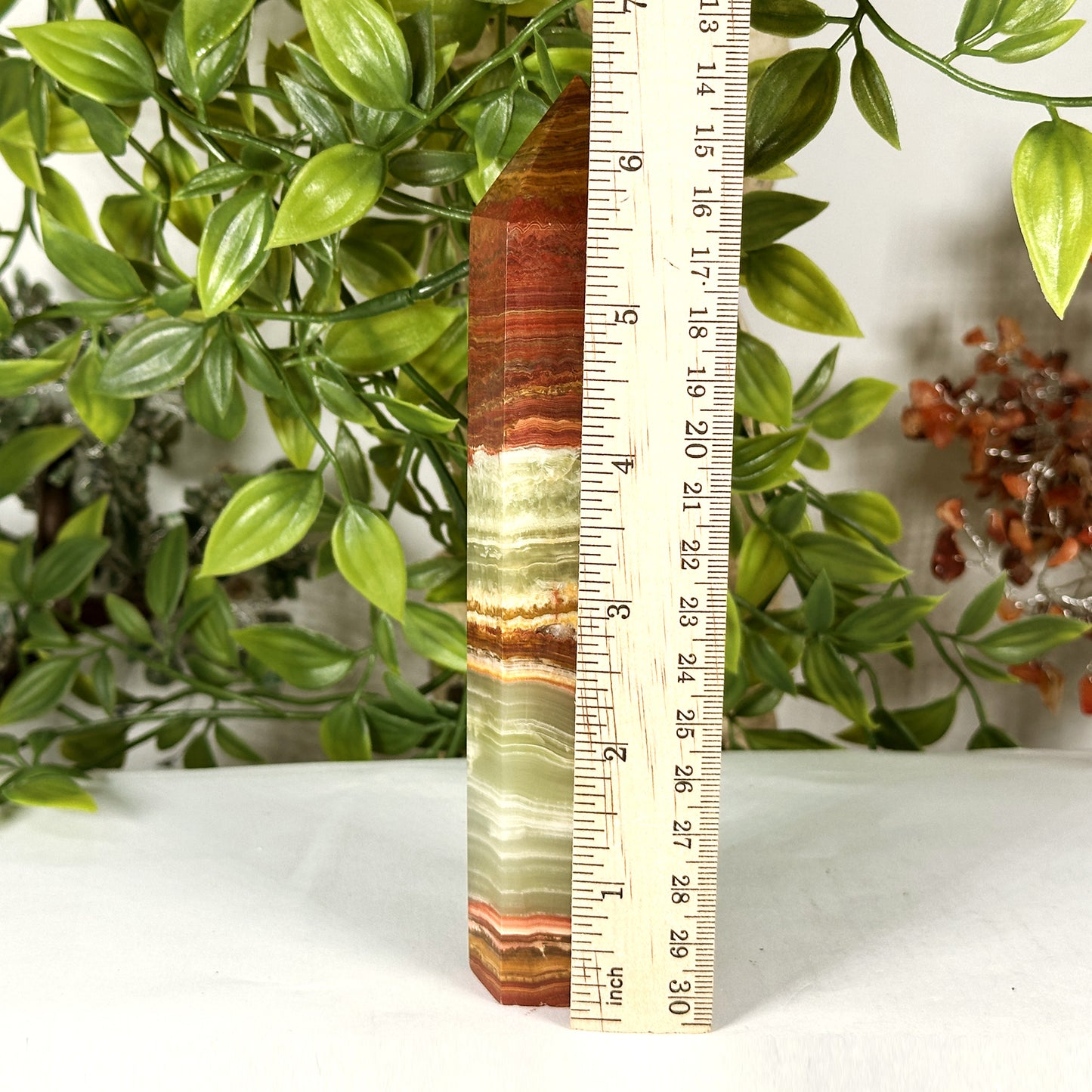 Natural Green Onyx Crystal Obelisk Tower - Gem Avenue Retail