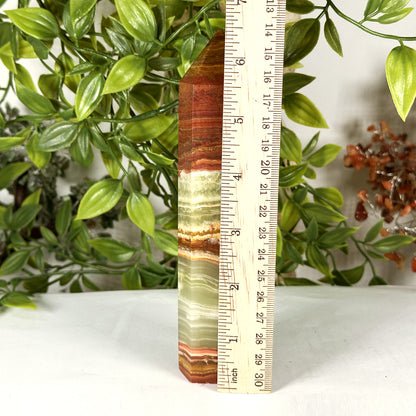 Natural Green Onyx Crystal Obelisk Tower - Gem Avenue Retail