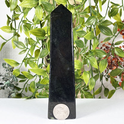 Natural Polished Serpentine Crystal Tower - Gem Avenue Retail