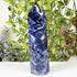 Natural Sodalite Crystal Tower 7.5" Polished Point Blue Mineral Display Stone