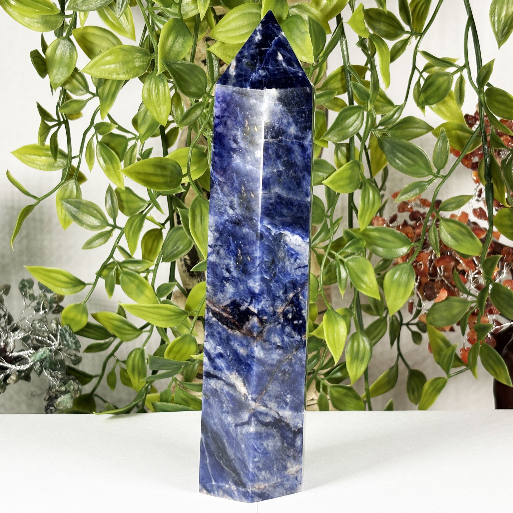 Natural Polished Sodalite Crystal Tower - Gem Avenue Retail