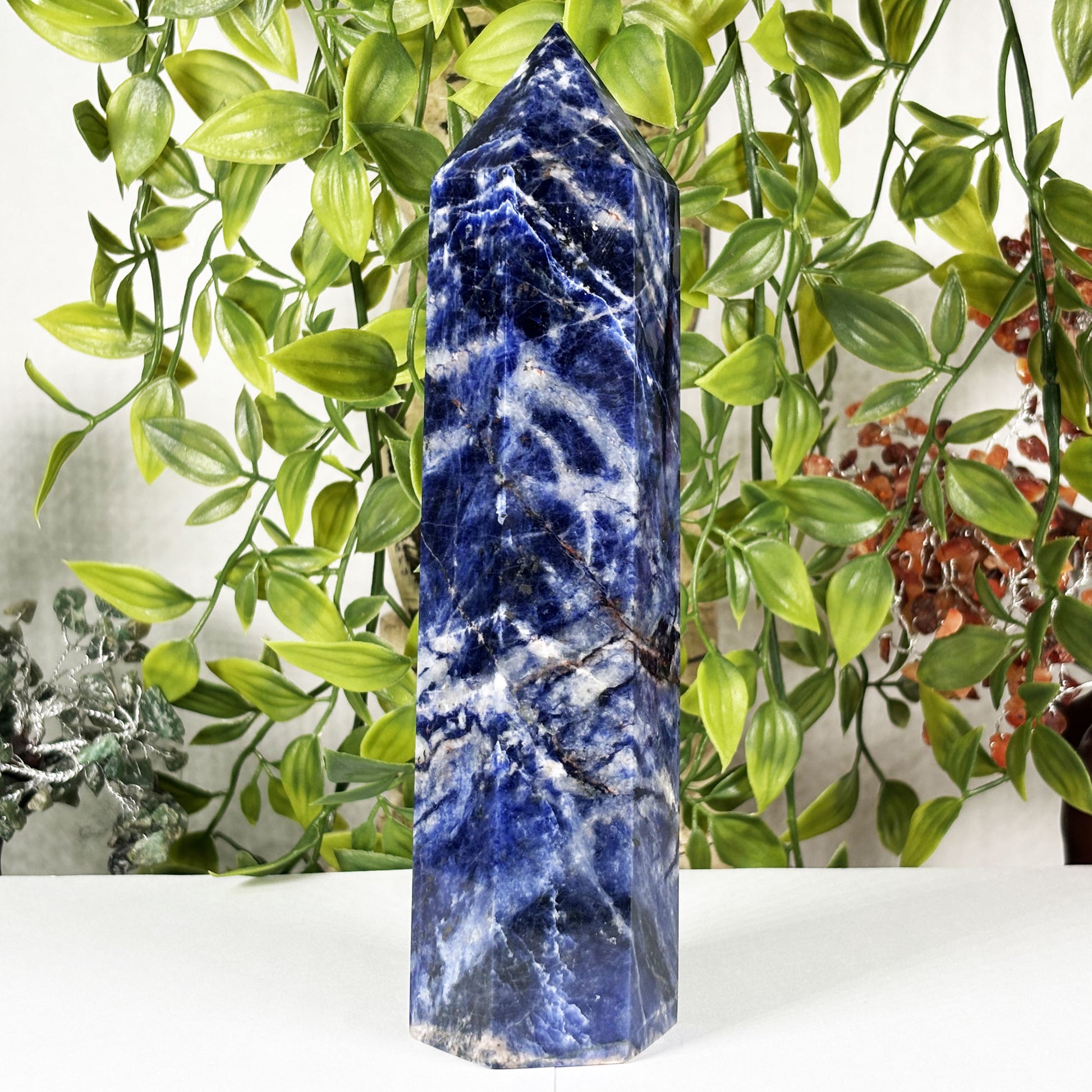 Natural Polished Sodalite Crystal Tower - Gem Avenue Retail