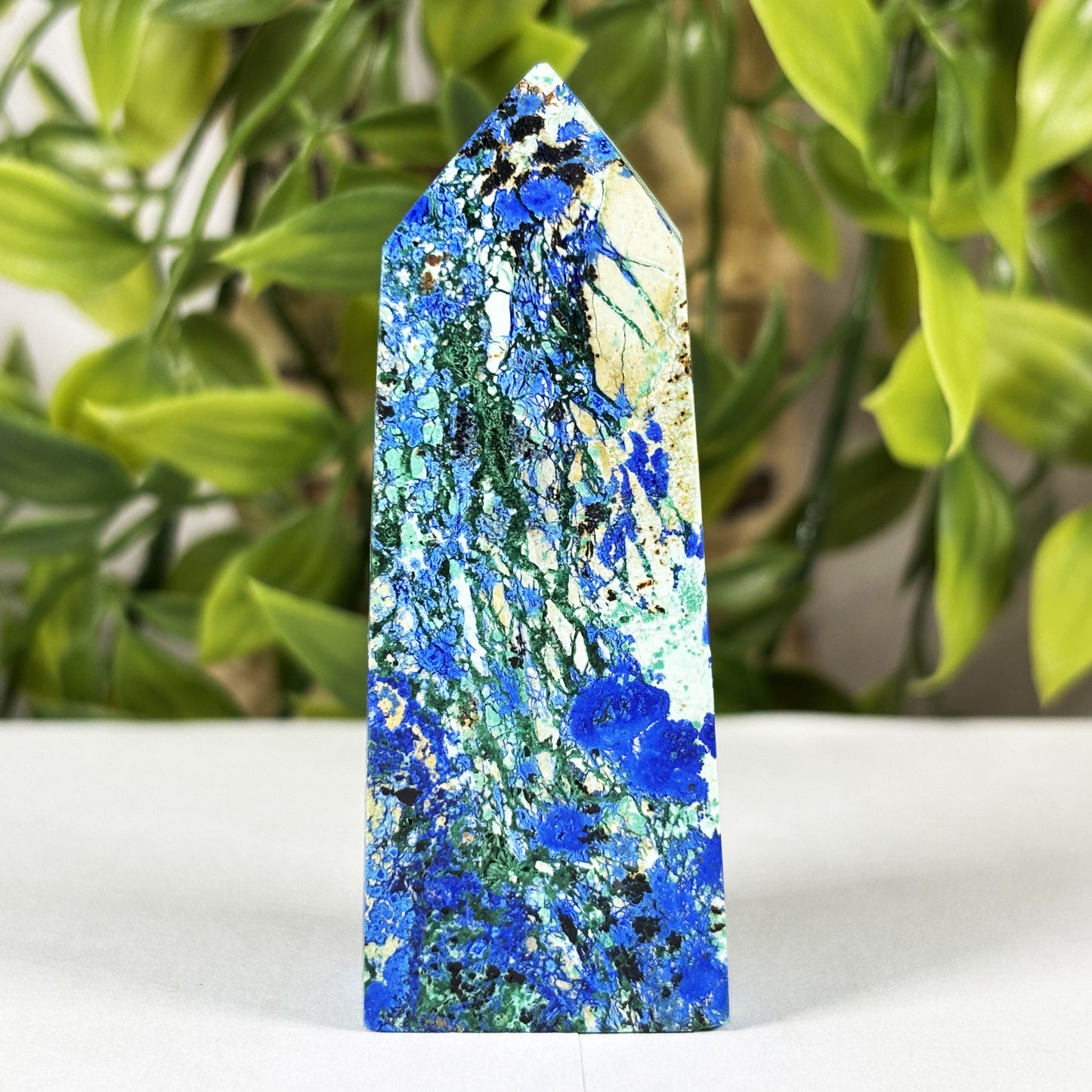 Azurite Malachite Crystal Tower - Gem Avenue Retail