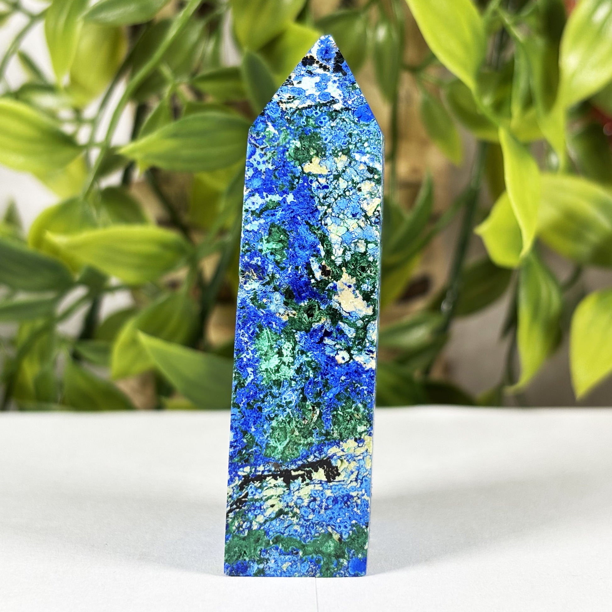 Azurite Malachite Crystal Tower - Gem Avenue Retail