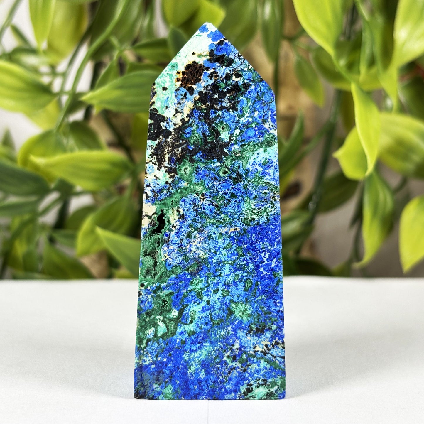 Azurite Malachite Crystal Tower - Gem Avenue Retail