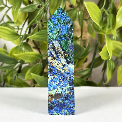 Azurite Malachite Crystal Tower - Gem Avenue Retail