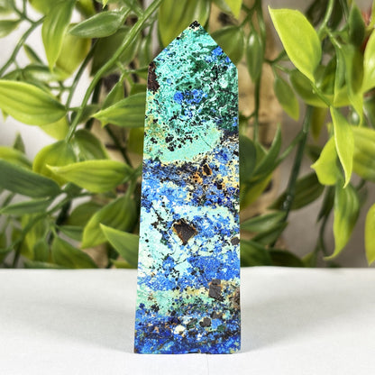 Azurite Malachite Crystal Tower - Gem Avenue Retail