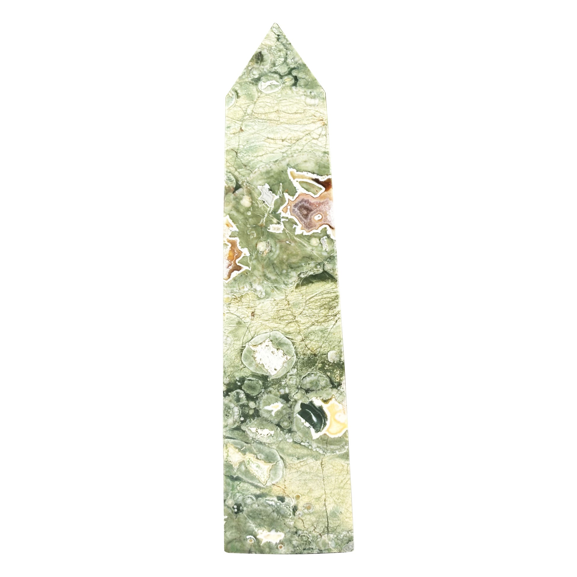 Rainforest Jasper Crystal Tower - Gem Avenue Retail