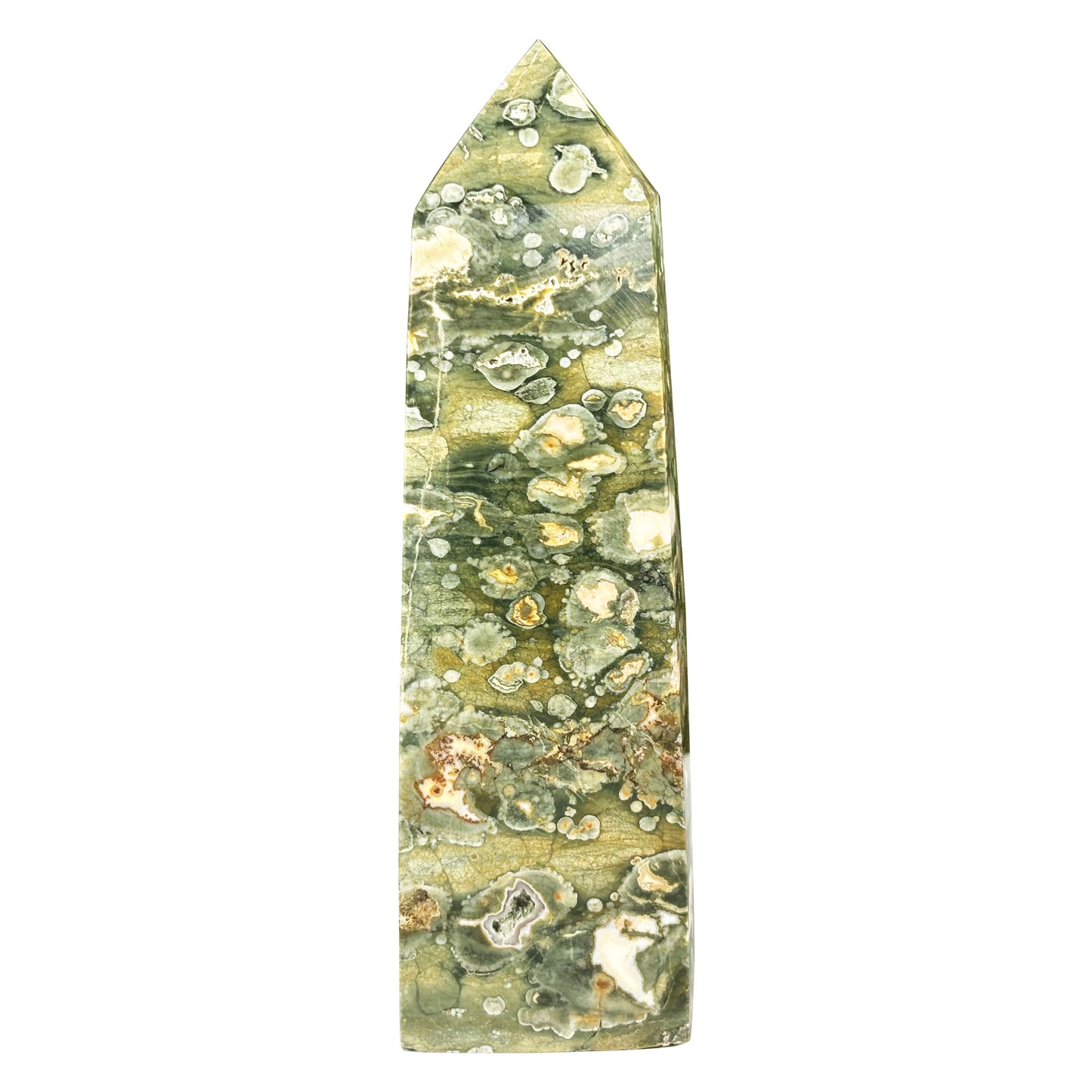 Rainforest Jasper Crystal Point Tower - Gem Avenue Retail