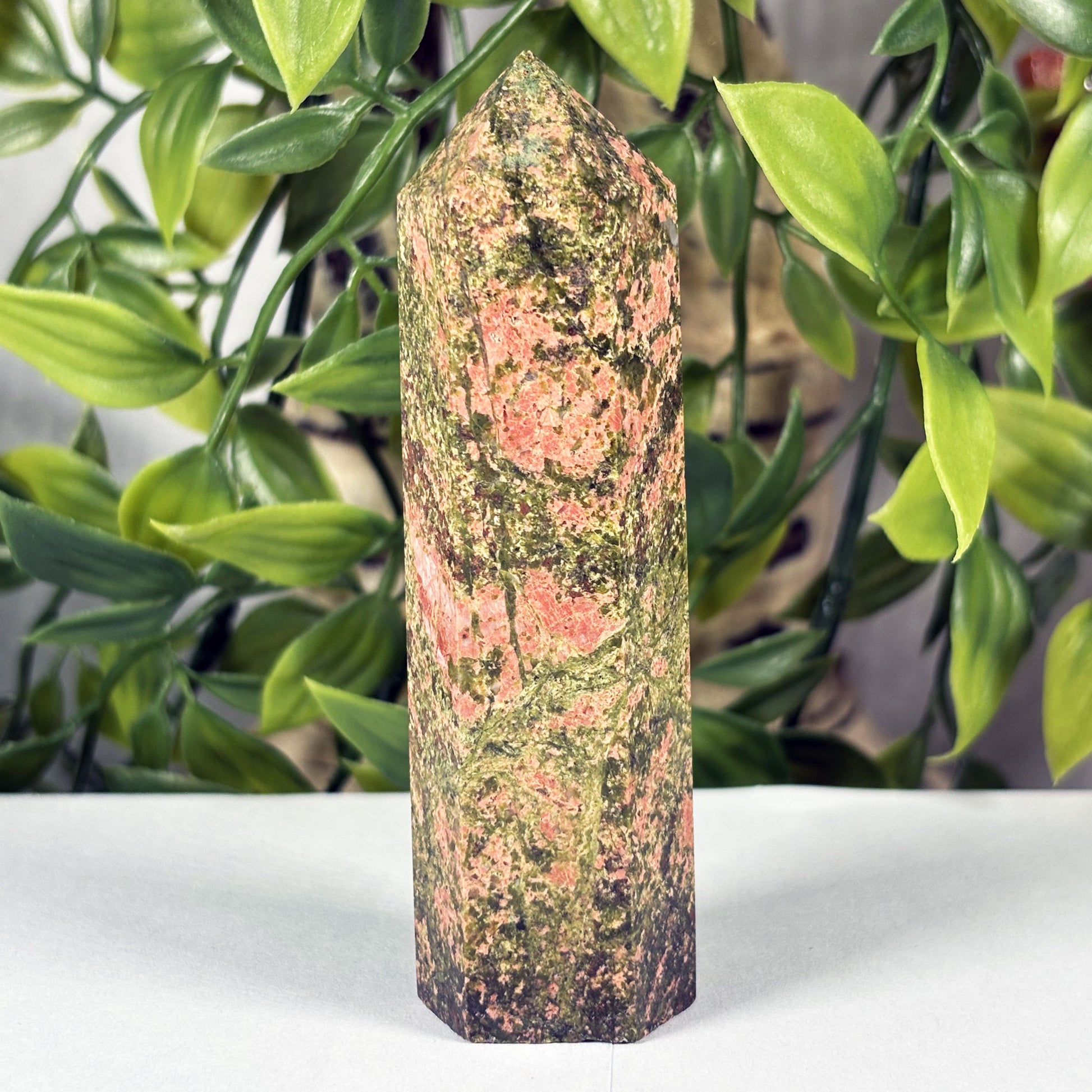 Unakite Crystal Tower - Gem Avenue Retail