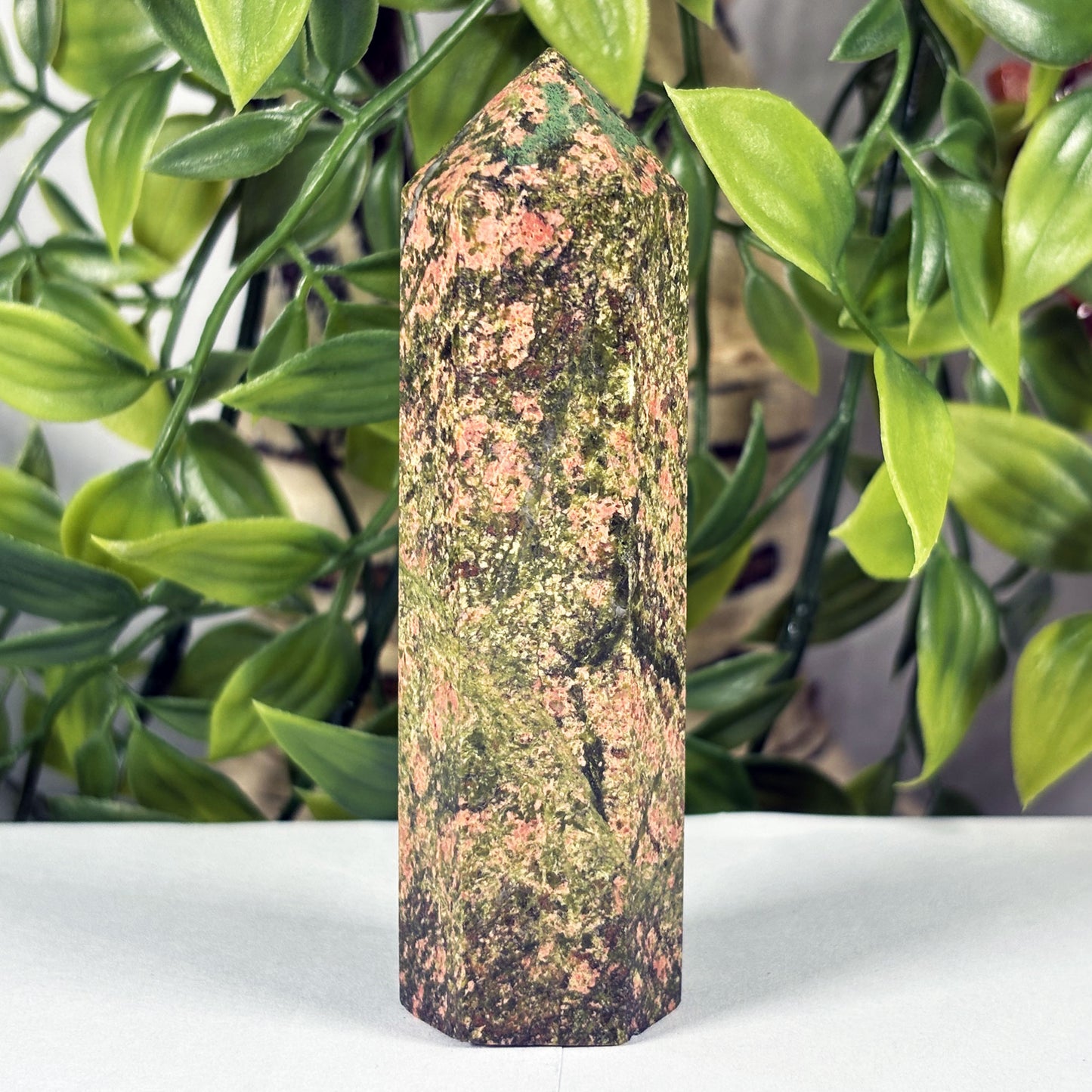 Unakite Crystal Tower - Gem Avenue Retail