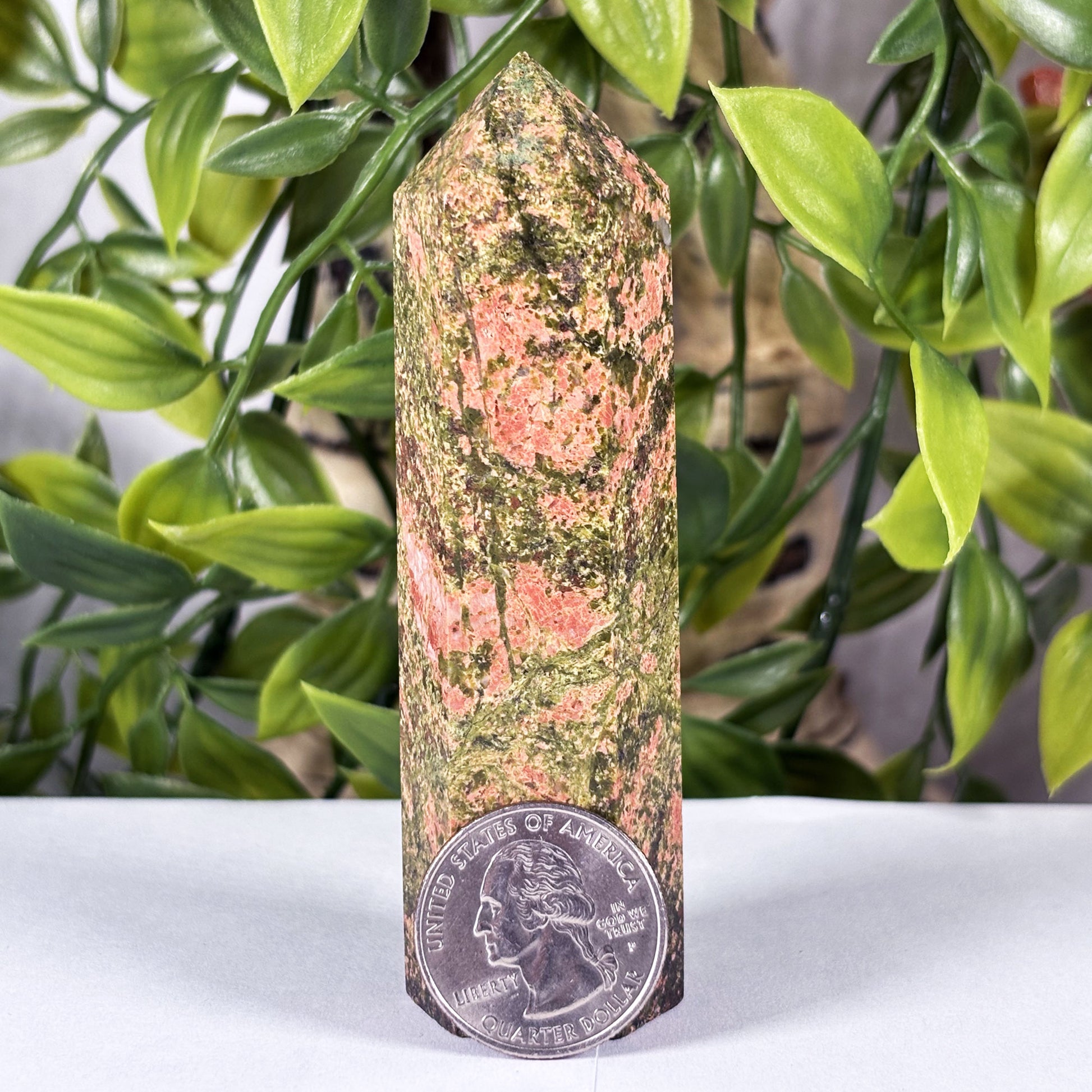 Unakite Crystal Tower - Gem Avenue Retail