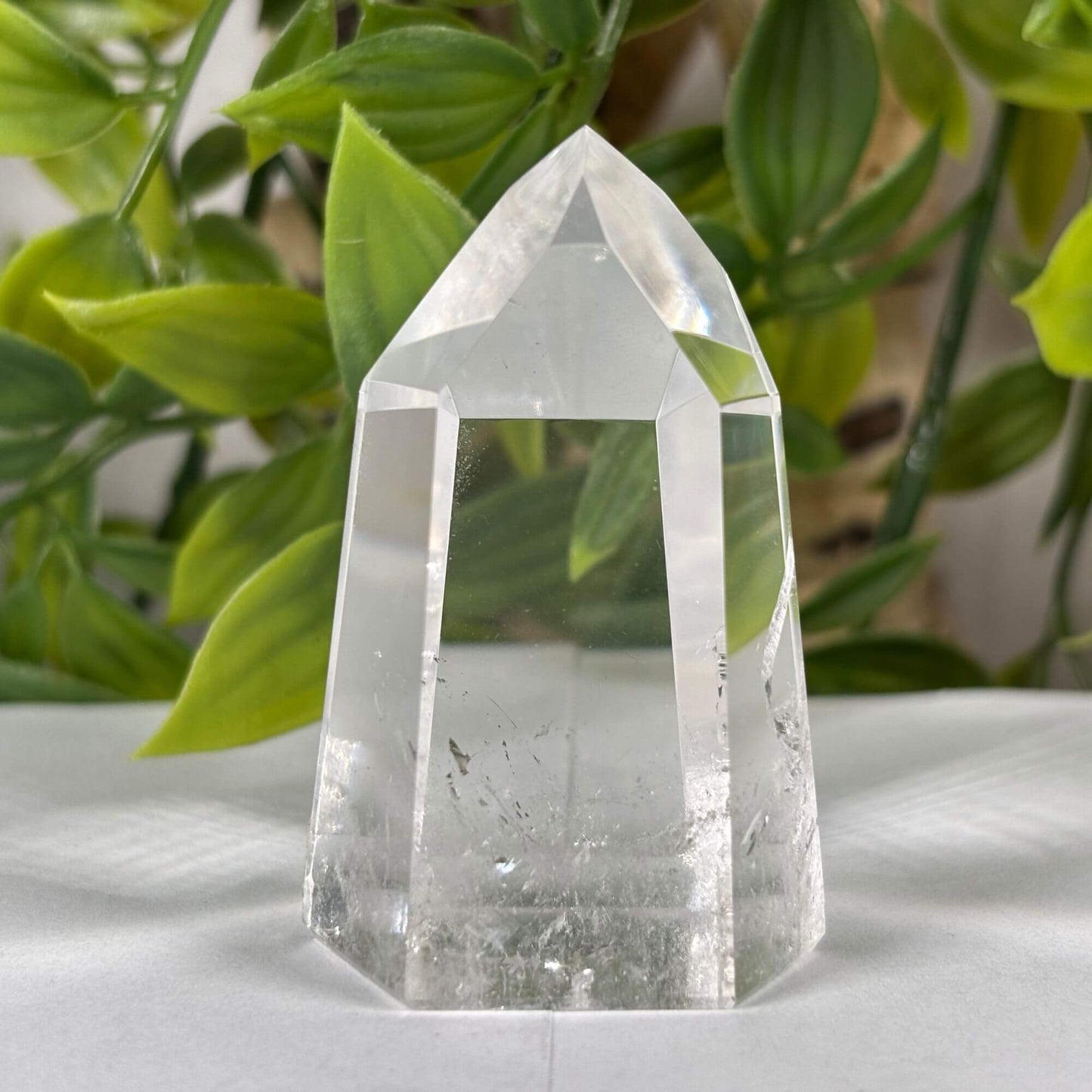 Natural Clear Quartz Crystal Point from Brazil 2.9 oz Polished Healing Stone Tower