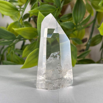 Natural Clear Quartz Crystal Point from Brazil 2.9 oz Polished Healing Stone Tower