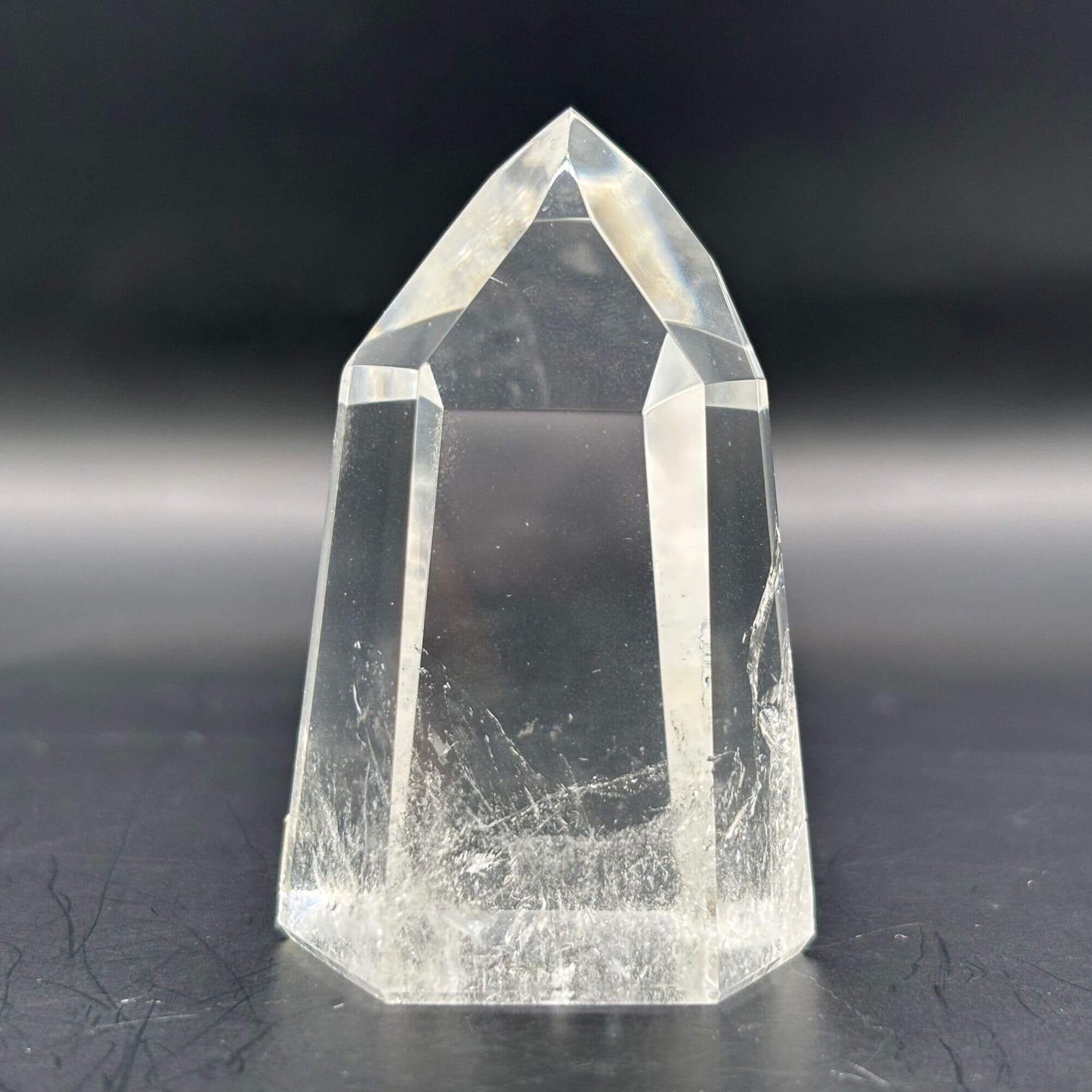Natural Clear Quartz Crystal Point from Brazil 2.9 oz Polished Healing Stone Tower