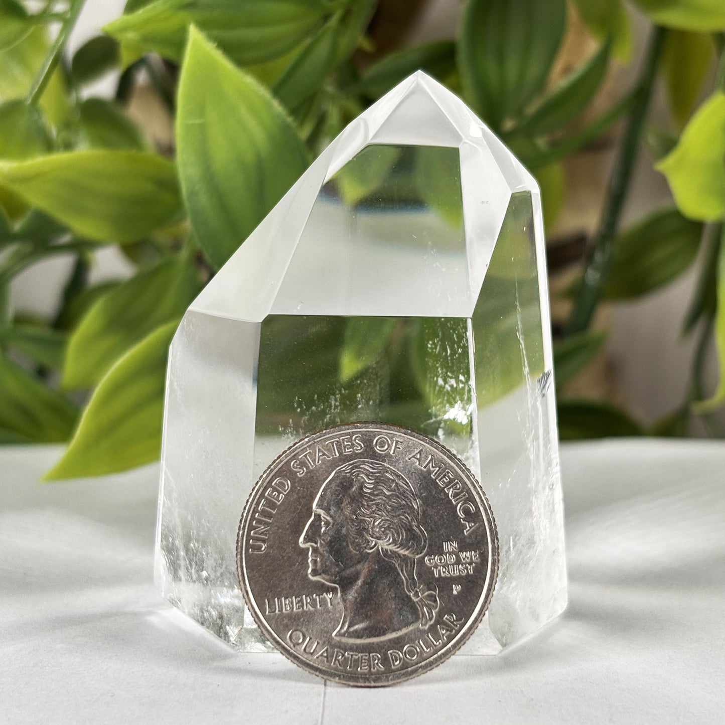 Natural Clear Quartz Crystal Point from Brazil 2" Polished Healing Stone Tower