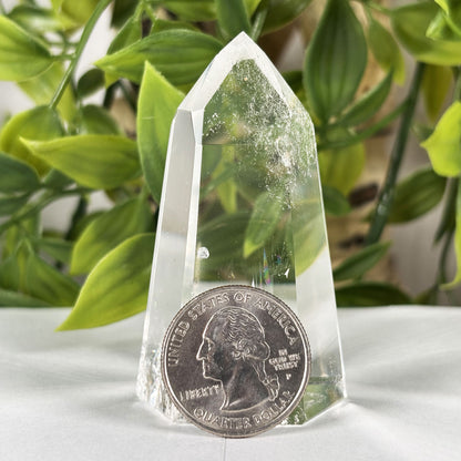 Brazilian Clear Quartz Crystal Point Tower 2.5 Inch Polished Healing Stone