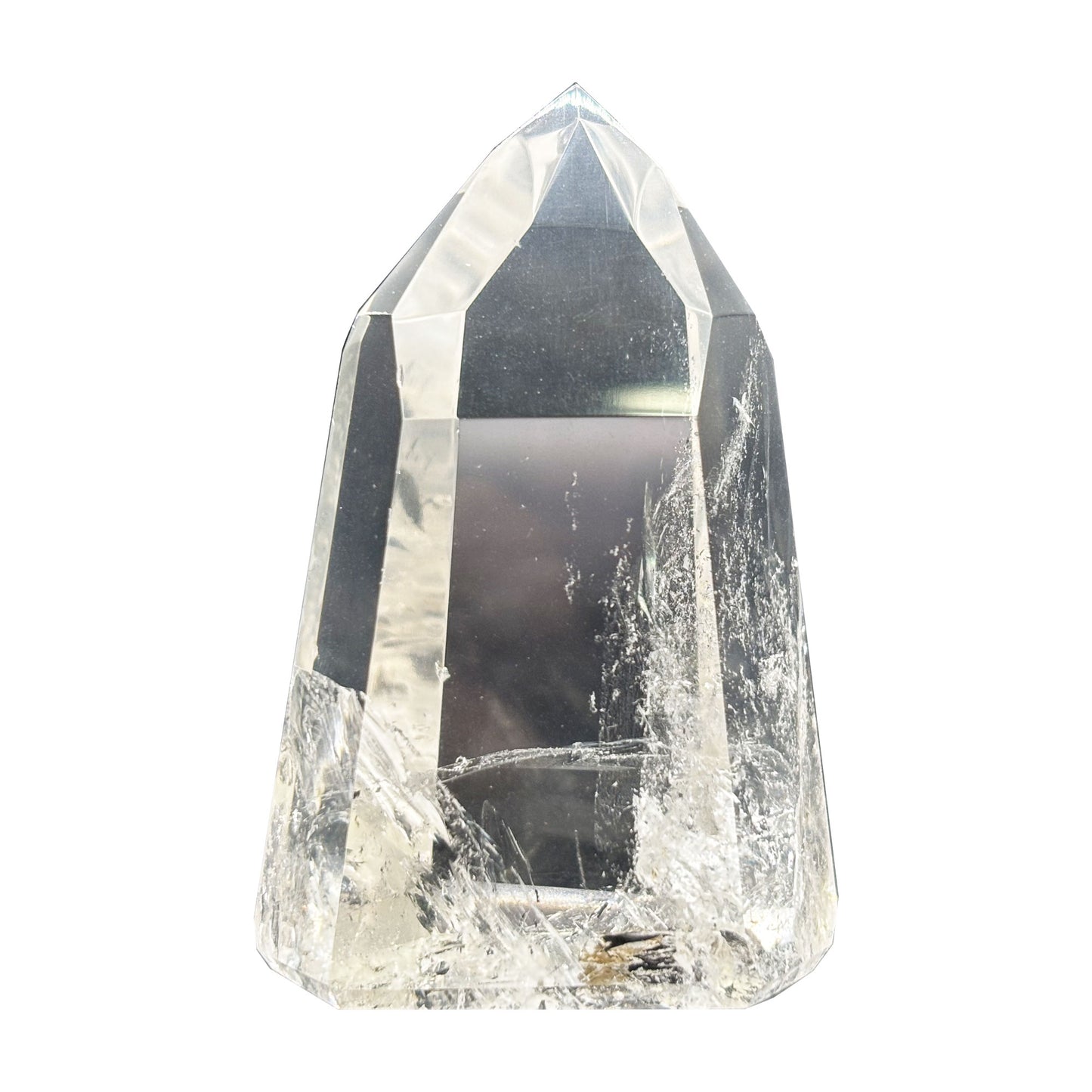 Natural Clear Quartz Standing Point Crystal Polished Gemstone Tower Healing Stone