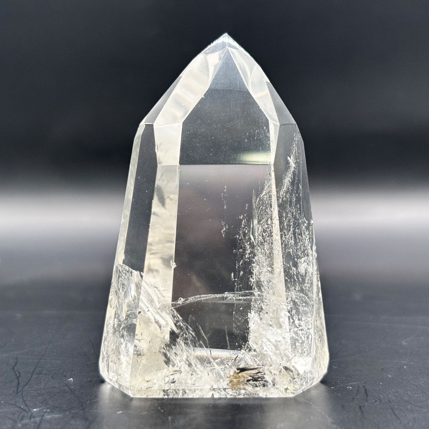 Natural Clear Quartz Standing Point Crystal Polished Gemstone Tower Healing Stone