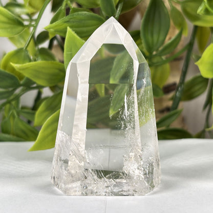 Natural Clear Quartz Standing Point Crystal Polished Gemstone Tower Healing Stone