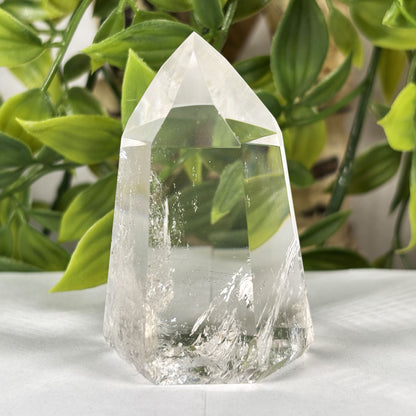 Natural Clear Quartz Standing Point Crystal Polished Gemstone Tower Healing Stone