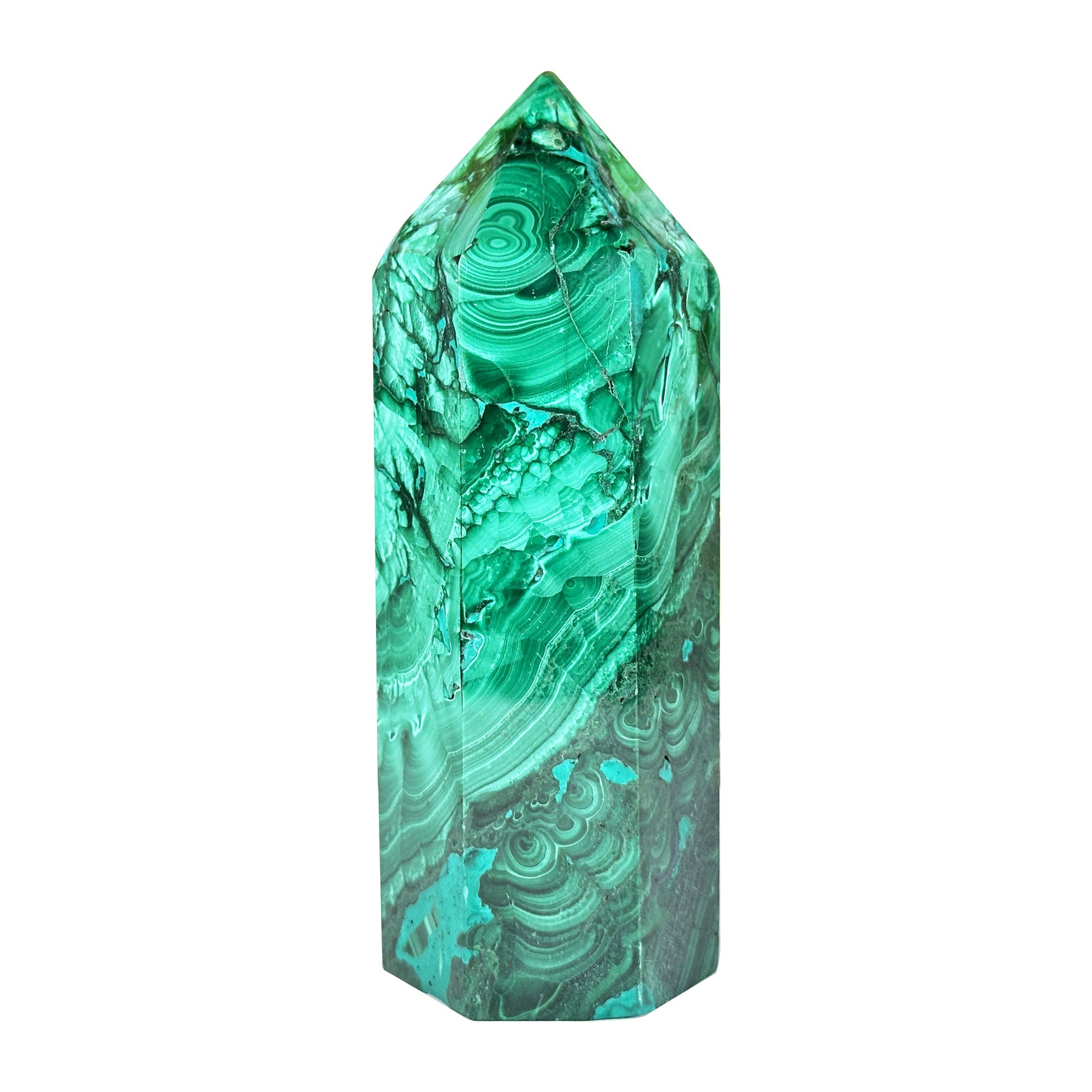 Malachite Crystal Tower - Gem Avenue Retail