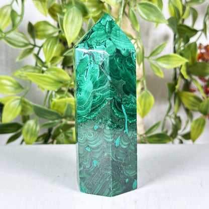 Malachite Crystal Tower - Gem Avenue Retail