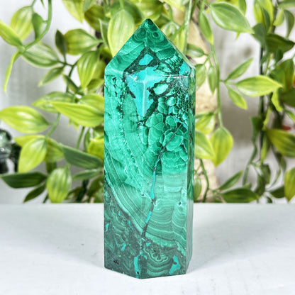 Malachite Crystal Tower - Gem Avenue Retail