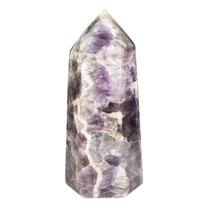 Chevron Amethyst Crystal Obelisk Tower - Gem Avenue Retail