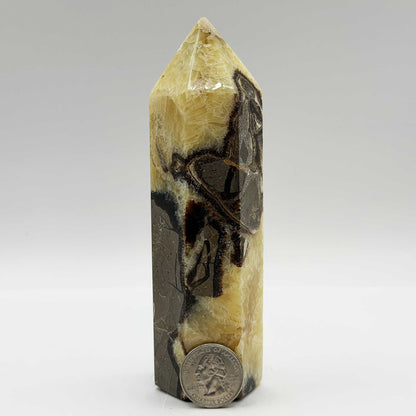 Natural Septarian Crystal Tower Obelisk - Gem Avenue Retail