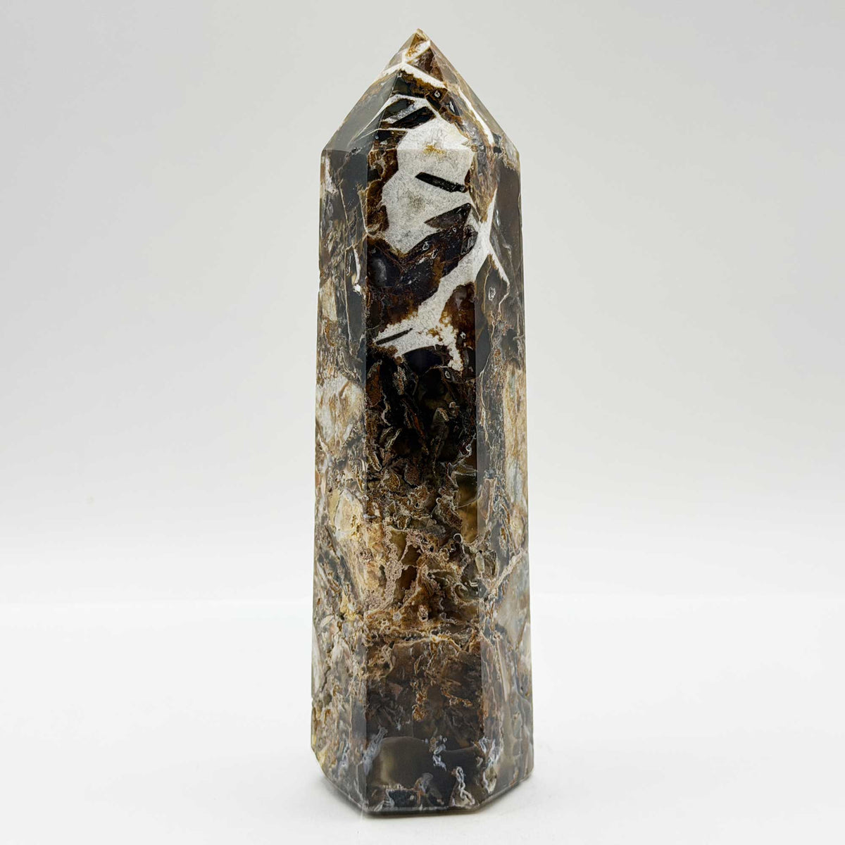 Breche Agate Crystal Tower Polished - Gem Avenue Retail