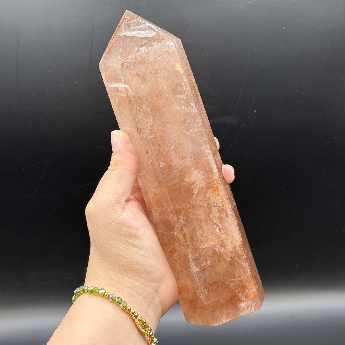Natural Hematoid Quartz Crystal Tower Obelisk - Gem Avenue Retail