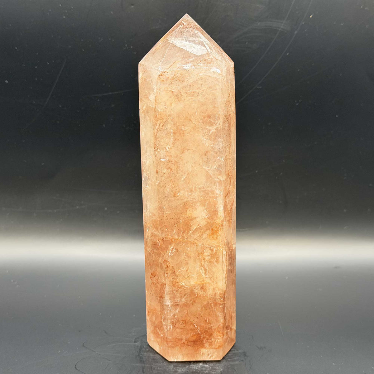 Natural Hematoid Quartz Crystal Tower Obelisk - Gem Avenue Retail